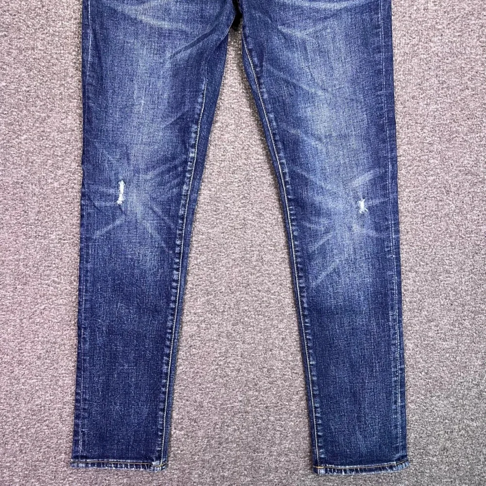 American‎ Eagle Jeans Mens 28x30 Dark Wash Slim Casual Distressed Airflex Preppy